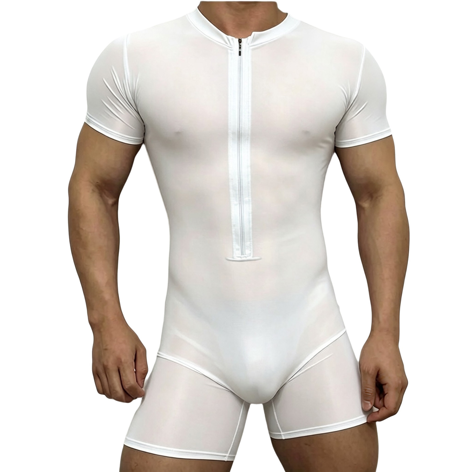 Yoga Fitness Fit Club - Mono elástico sedoso para hombre, manga