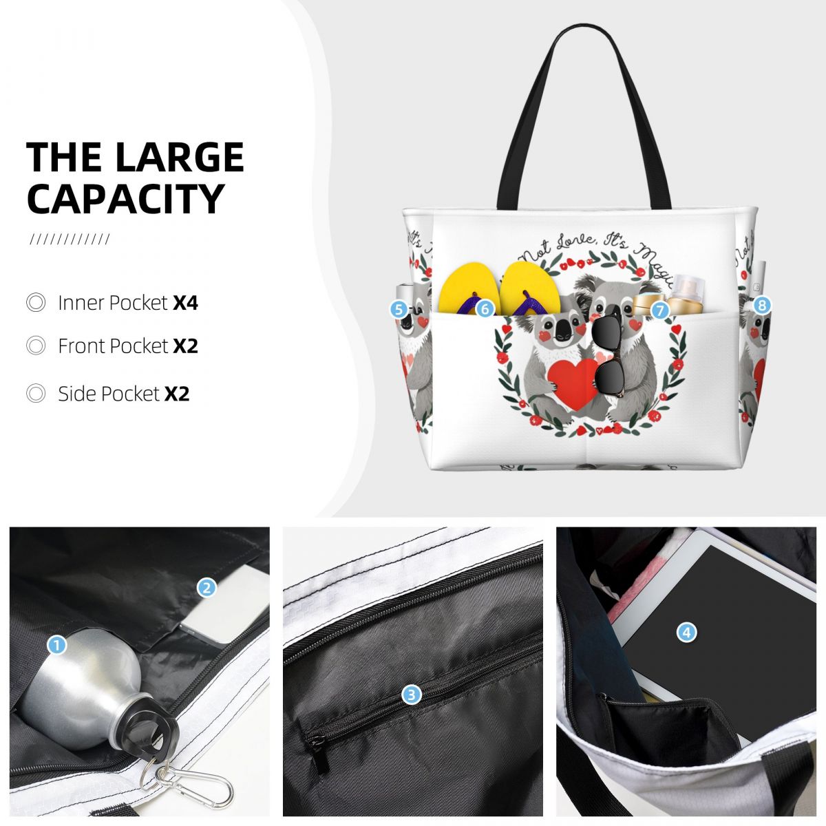 Bolsa de Playa con Diseño de K - Yoga Fitness Merch reseña y precio