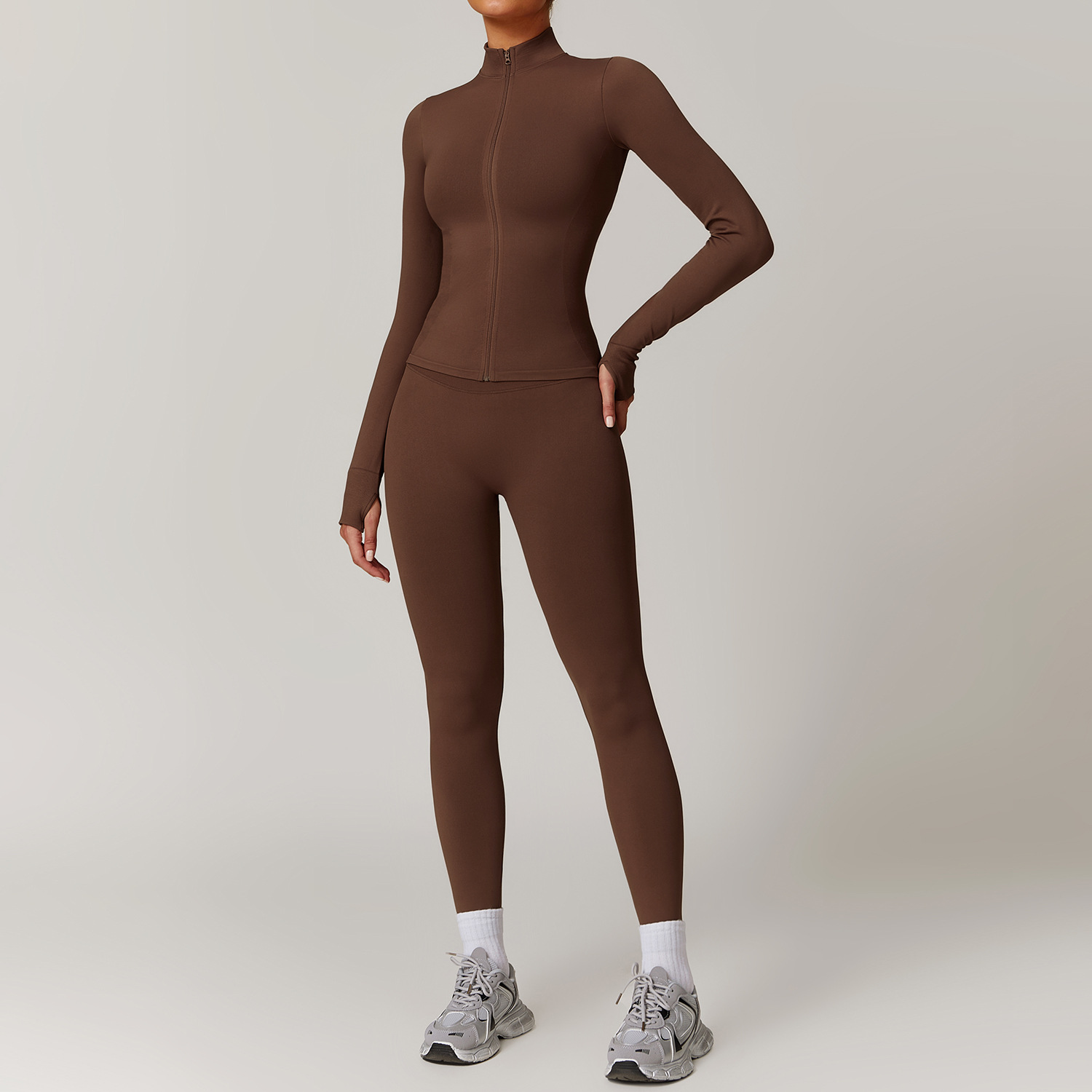 Conjunto de Yoga sin costuras  - Yoga Fitness Jacket reseña y precio