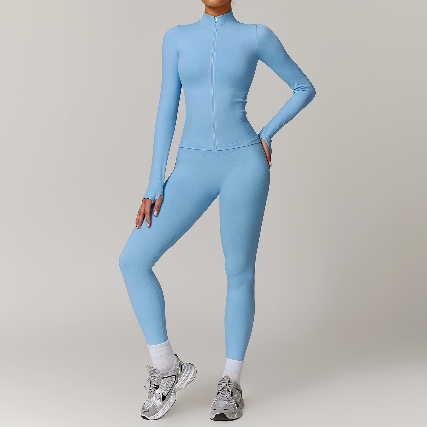 Conjunto de Yoga sin costuras  - Yoga Fitness Jacket reseña y precio