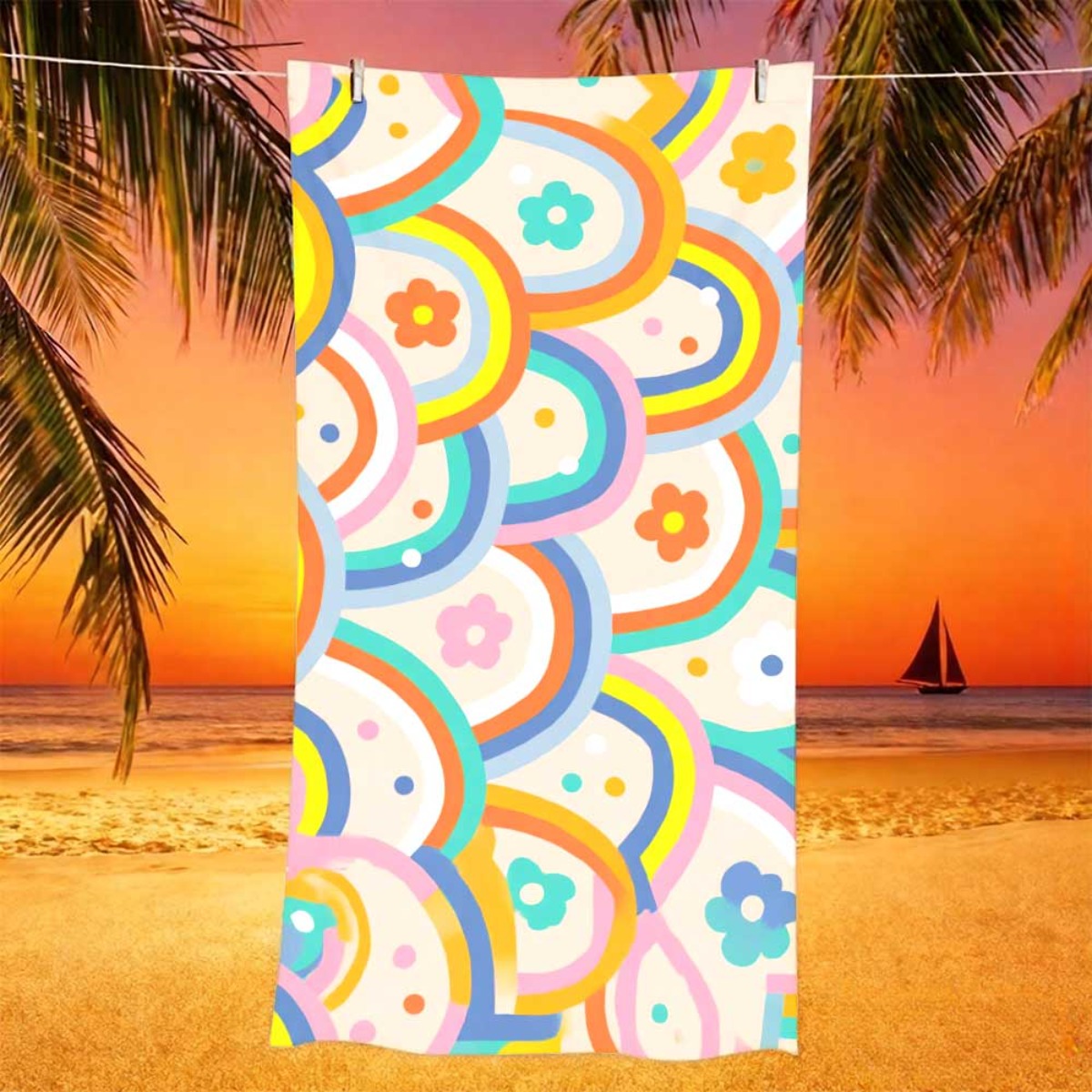 Una toalla de playa reutilizab - Yoga In Fitness reseña y precio