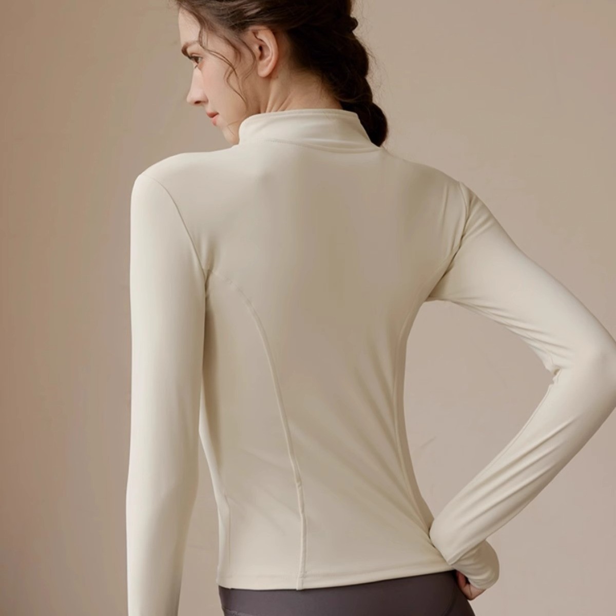 Top de terciopelo con cuello l - Yoga Fitness Jacket reseña y precio