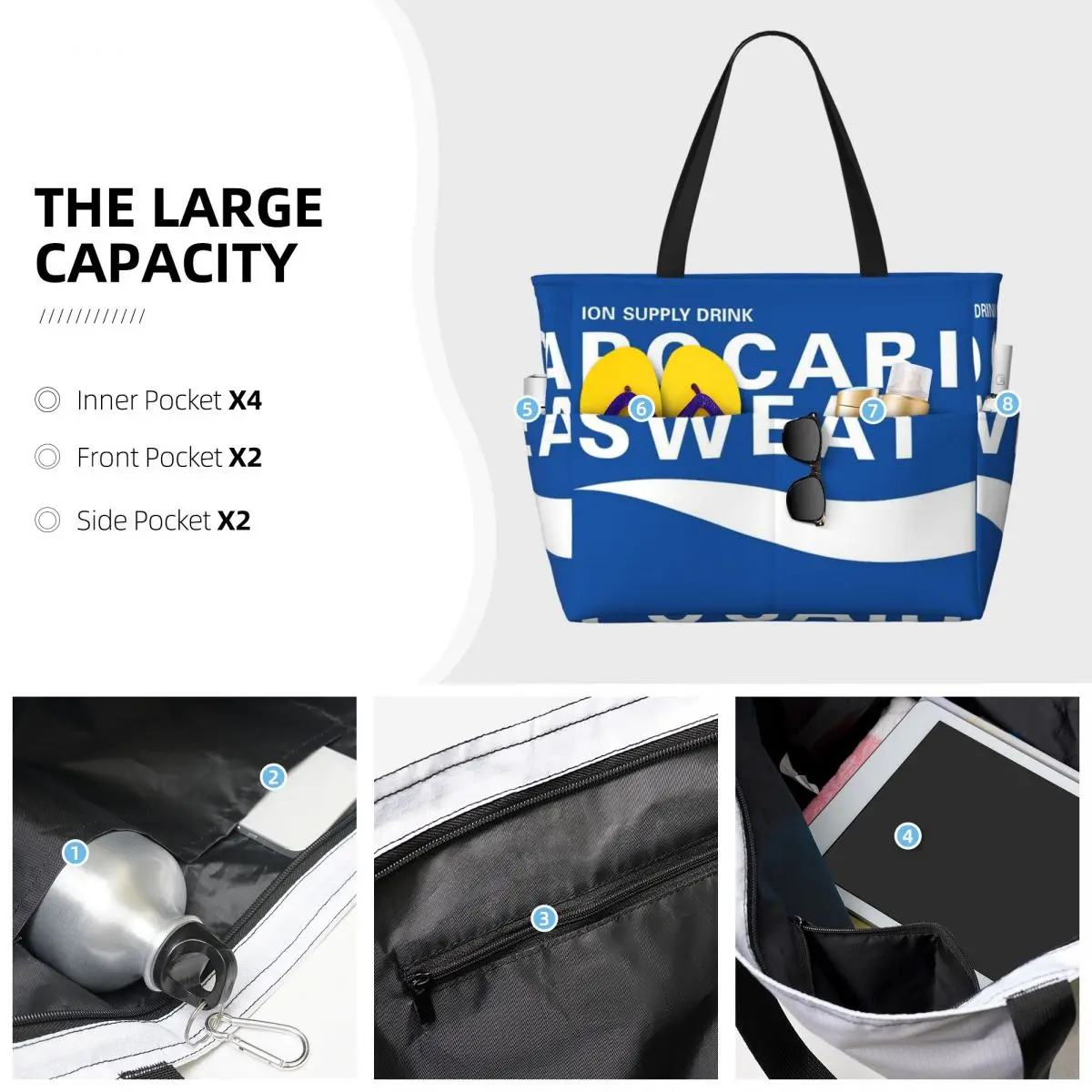 Bolsa de Playa Pocari Sweat, B - Yoga Fitness Merch reseña y precio