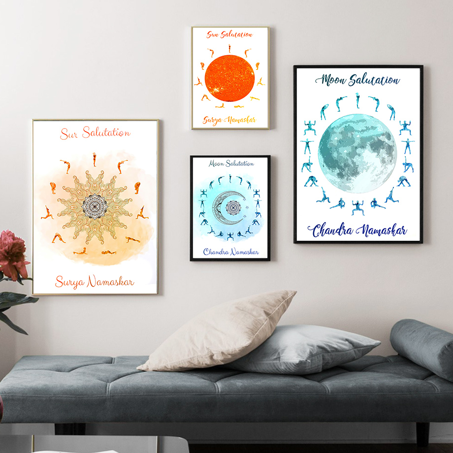 Posa de Yoga, sol, luna, Salut - Yoga Fitness Rooms reseña y precio
