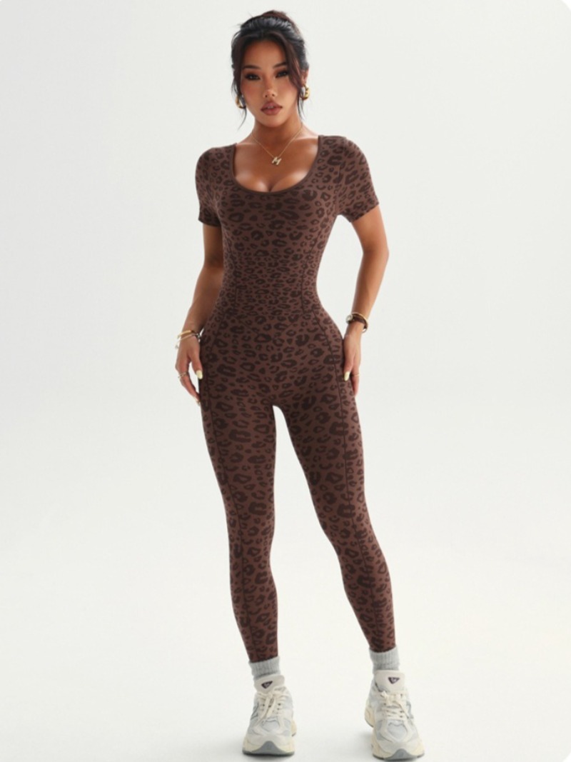 Mono deportivo de leopardo sin - Yoga Overall Fitness reseña y precio