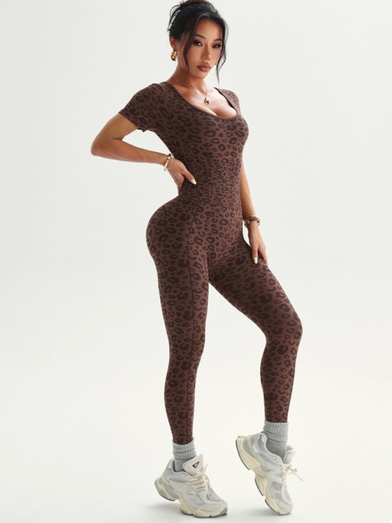 Mono deportivo de leopardo sin - Yoga Overall Fitness reseña y precio