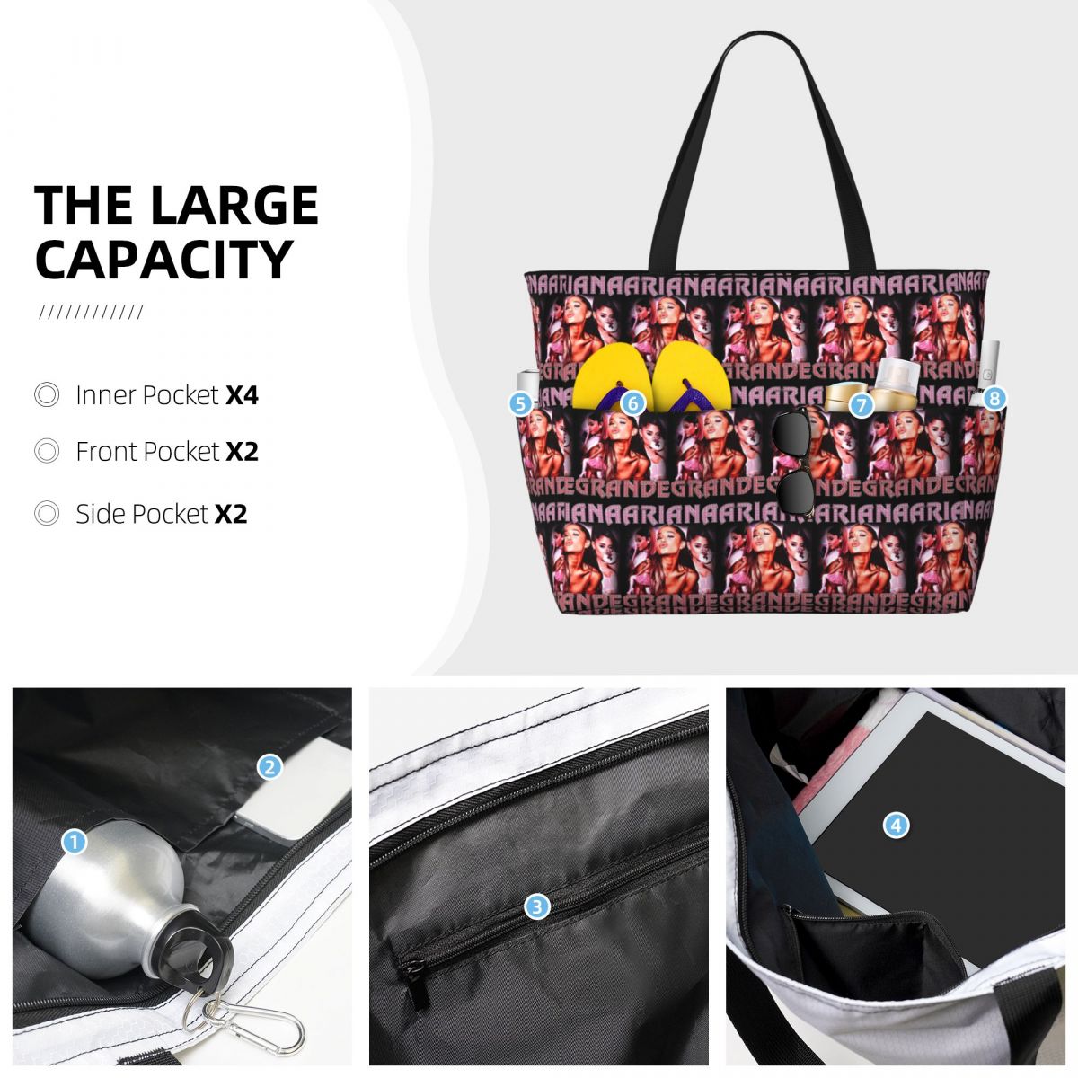 Bolsa de Playa Grande con Dise - Yoga Fitness Merch reseña y precio