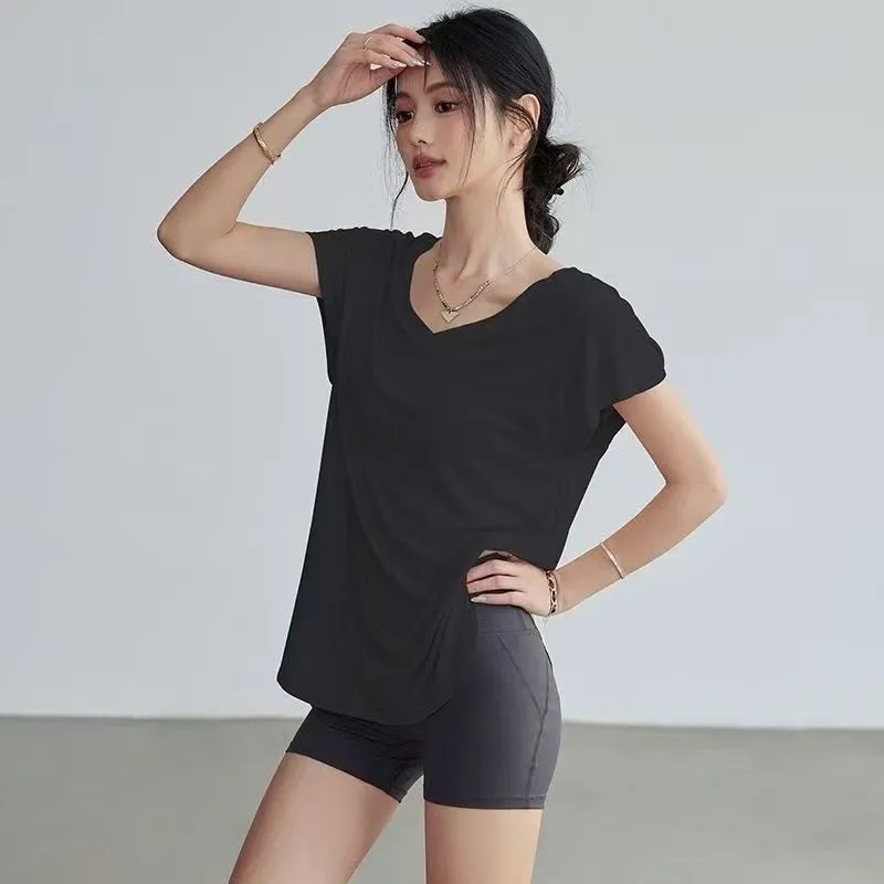Camiseta de Yoga de Cuello Red - Yoga Fitness Exercises reseña y precio
