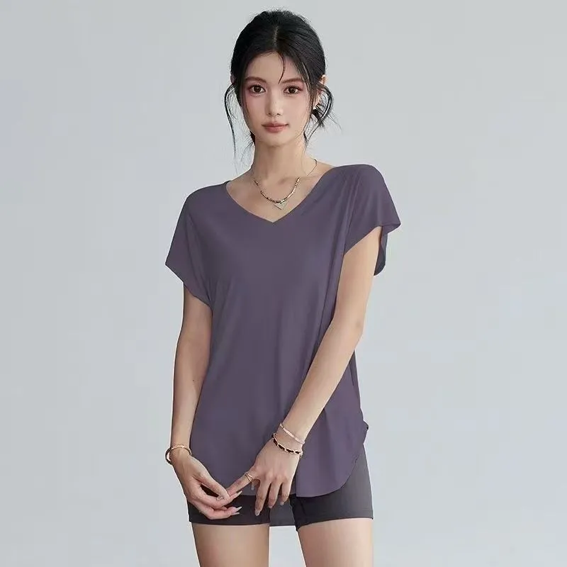 Camiseta de Yoga de Cuello Red - Yoga Fitness Exercises reseña y precio